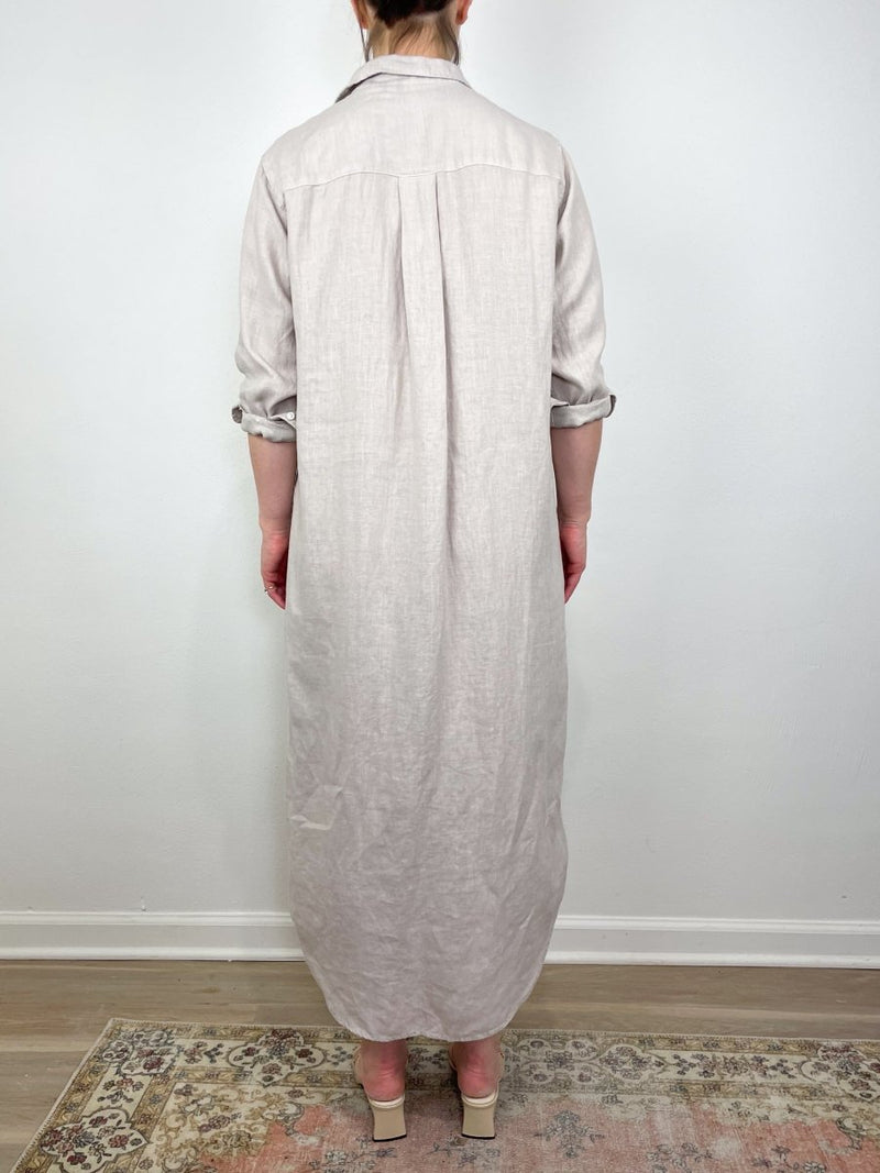 Rory Maxi Shirtdress in Sand - The Shoe Hive