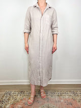 Rory Maxi Shirtdress in Sand - The Shoe Hive