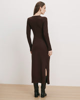 Salomez Knit Dress in Espresso - The Shoe Hive