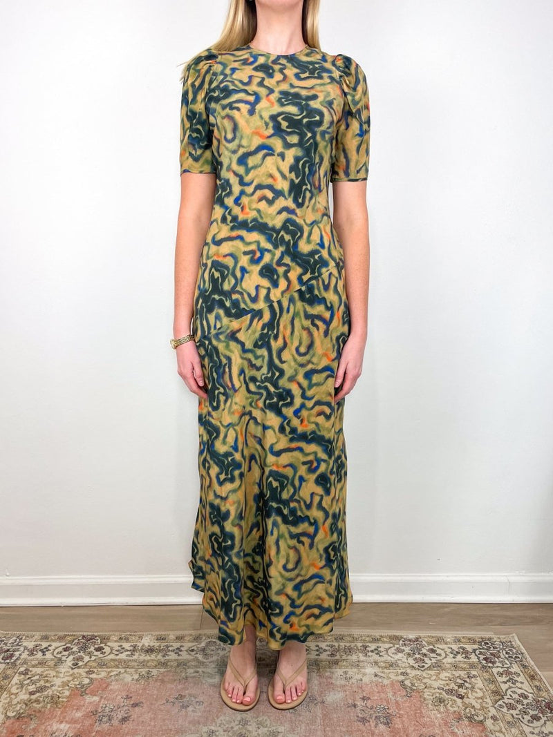 Samar Ss Samar SS Silk Dress in Geode exclusive at The Shoe Hive