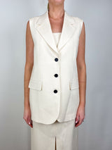 Sara Vest in Cream - The Shoe Hive