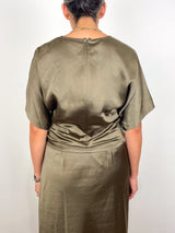 Satin Dolman S/S in Parsley - The Shoe Hive