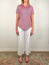 Scout Shirt in Red Mini Gingham Poplin - The Shoe Hive