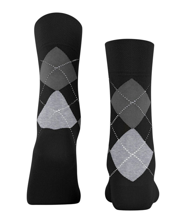 Sensitive Argyle Socks in Black - The Shoe Hive