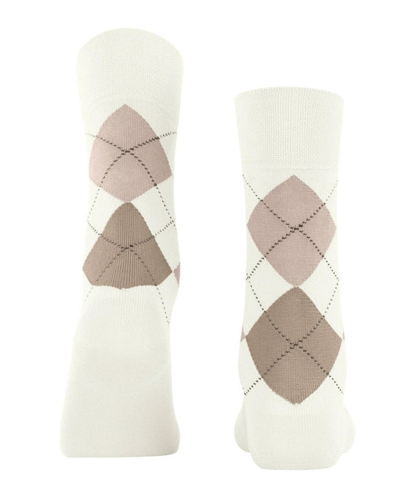 Sensitive Argyle Socks in Off - White - The Shoe Hive