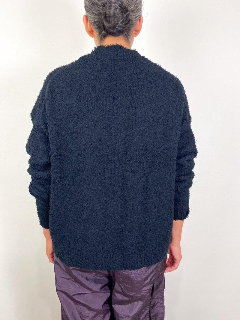 Serviette Crewneck Easy Pullover in Black - The Shoe Hive