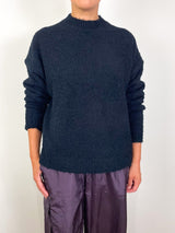 Serviette Crewneck Easy Pullover in Black - The Shoe Hive