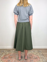 Shayna Dress in Heather Grey/Army - The Shoe Hive