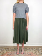 Shayna Dress in Heather Grey/Army - The Shoe Hive