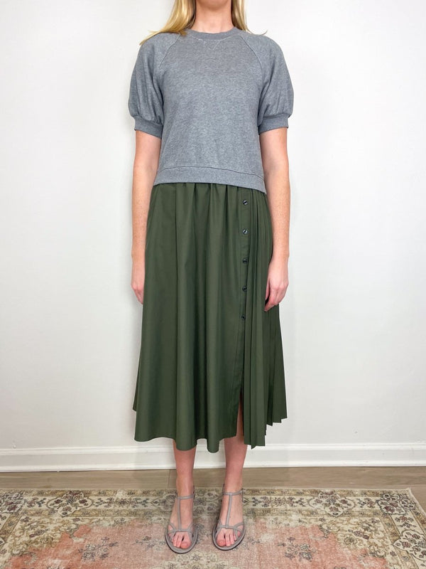 Shayna Dress in Heather Grey/Army - The Shoe Hive