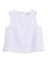 Shell Tank in White Tattered Denim - The Shoe Hive