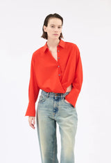 Shirt in Fire Red - The Shoe Hive