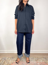Shirting Gabe Oversized Shirt in Black - The Shoe Hive