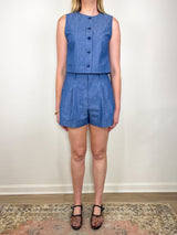 Short Bari Short in Chambray - The Shoe Hive