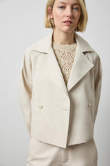Short Blazer in Porcelain - The Shoe Hive