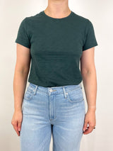 Short Sleeve Crewneck in Evergreen - The Shoe Hive