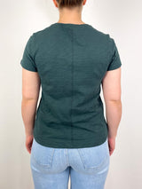 Short Sleeve Crewneck in Evergreen - The Shoe Hive