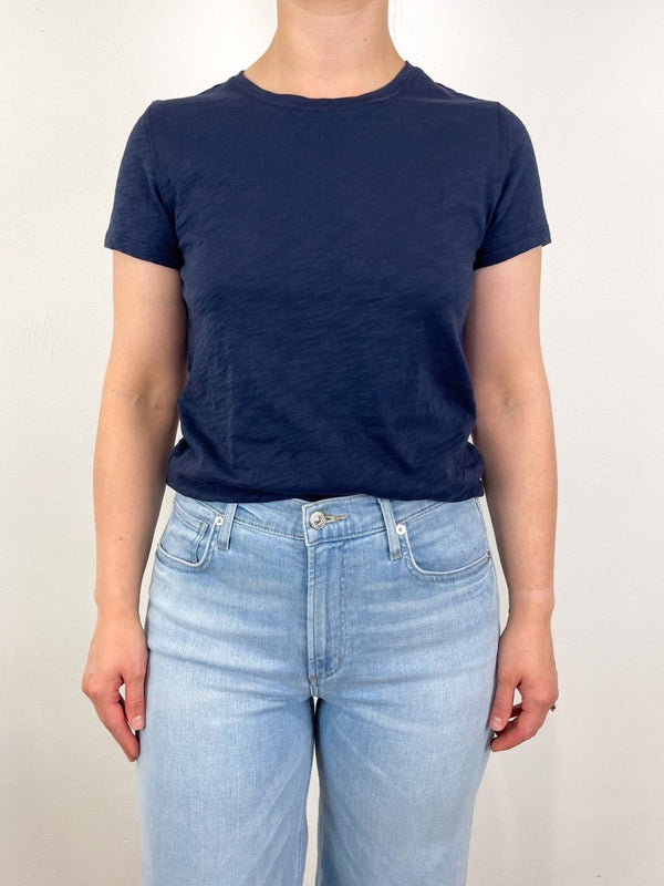 Short Sleeve Crewneck in Navy - The Shoe Hive