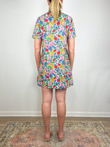 Short Sleeved Popover Dress in Multi Clarabell Liberty Fabric - The Shoe Hive