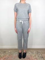 Side Panel Terry Pant in Heather Grey - The Shoe Hive