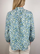 Sienna Top in Blue/Green Vigers' Vine Liberty Fabric - The Shoe Hive