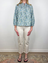 Sienna Top in Blue/Green Vigers' Vine Liberty Fabric - The Shoe Hive