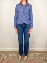 Silvio Untuckable Button - Up Shirt in Blue Check - The Shoe Hive