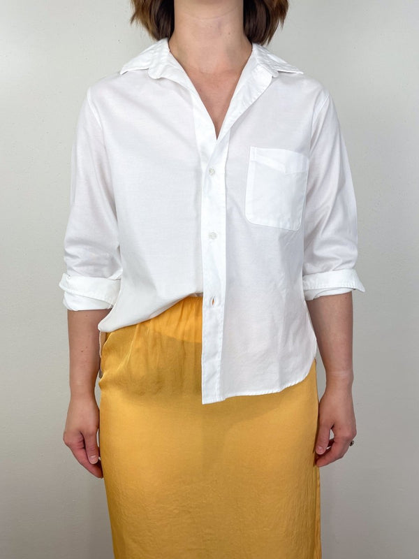 Silvio Untuckable Button Up Shirt in White - The Shoe Hive