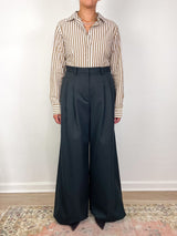 Slim Fit Button Down in Dijon/Talc Stripe - The Shoe Hive