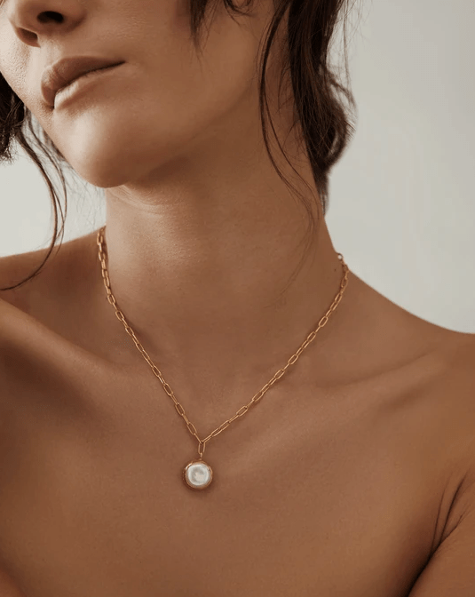 Small Coin Pearl Necklace - The Shoe Hive