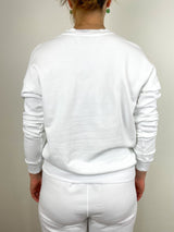 Small Logo Sweatshirt in Optic White - The Shoe Hive