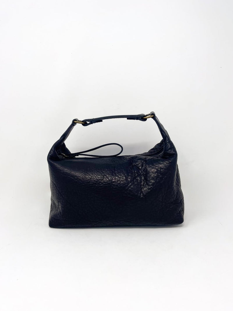 Small Maurice Hobo Heritage Broken In Leather in Black - The Shoe Hive