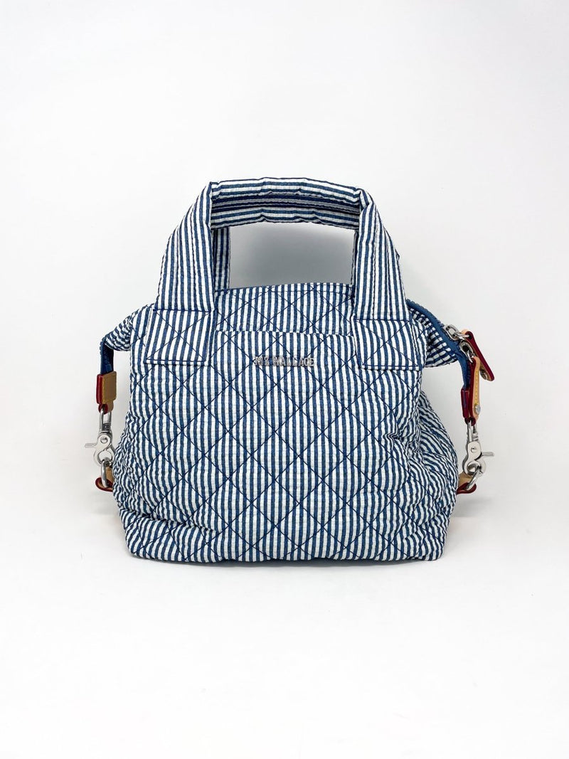Small Sutton Deluxe in Seersucker - The Shoe Hive