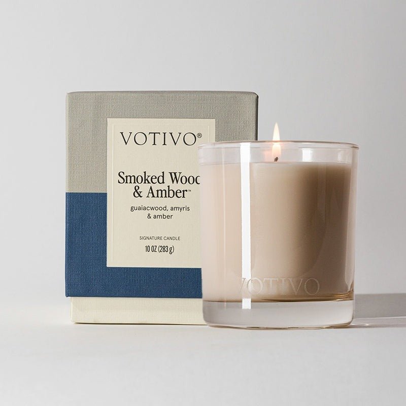 Smoked Wood & Amber 10oz Signature Candle - The Shoe Hive