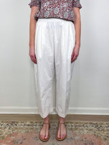 Spa Pleat Pant in Cream - The Shoe Hive