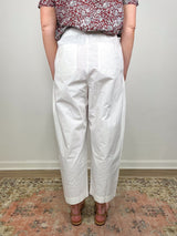 Spa Pleat Pant in Cream - The Shoe Hive