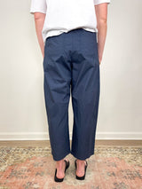 Spa Pleat Pant in Navy - The Shoe Hive