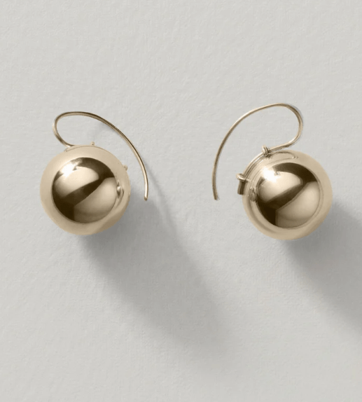 Sphere Drop Earrings in Gold - The Shoe Hive