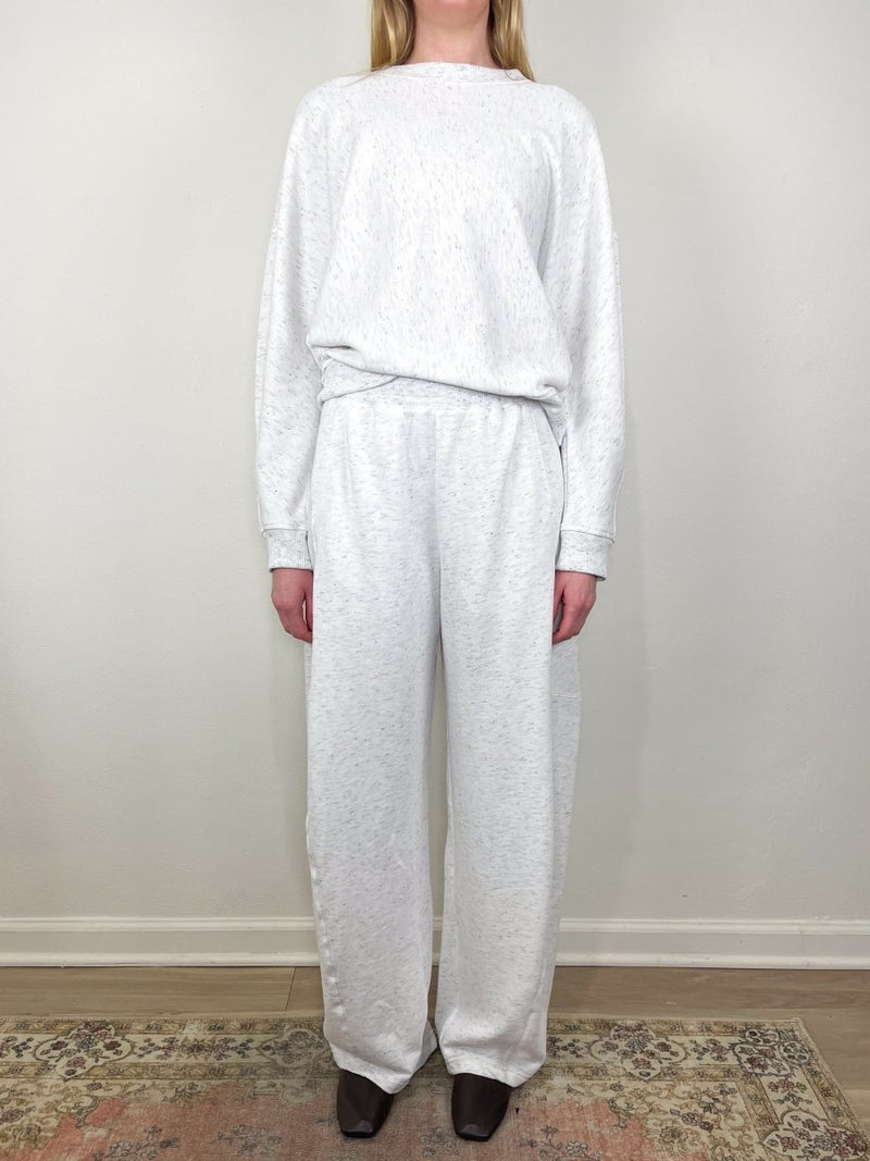 Spring Tweedy Sweatshirting Winslow Pant in White Multi exclusive Spring Tweedy Sweatshirting Winslow Pant in White Multi exclusive