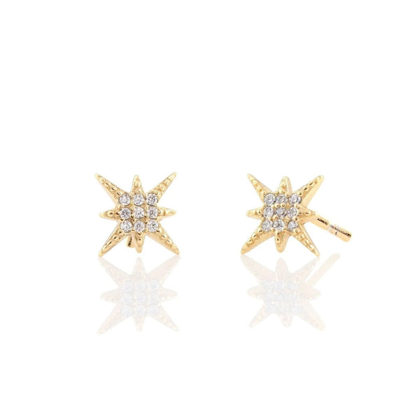 Starburst Crystal Stud Earrings - The Shoe Hive