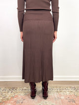 Straight Rib Skirt in Mink - The Shoe Hive