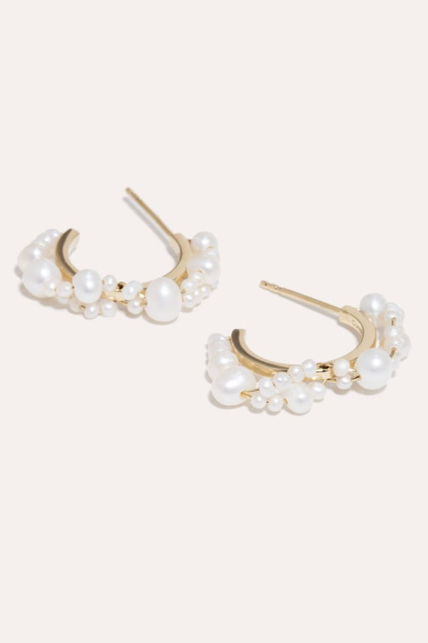 Stratus in Gold w/Fresh Water Pearl - The Shoe Hive