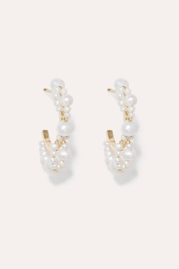 Stratus in Gold w/Fresh Water Pearl - The Shoe Hive