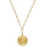 Strength Lion Coin Necklace in Gold - The Shoe Hive