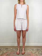 Striped Drawstring Short in Bark Stripe - The Shoe Hive