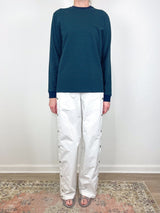 Striped Perfect T Crewneck Unisex L/S in Navy/Green - The Shoe Hive