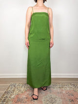 Summer Acetate Crinkle Cami in Chartreuse - The Shoe Hive