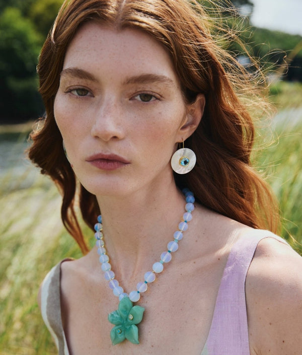 Taj Earrings in Blue Topaz - The Shoe Hive