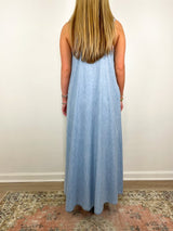 Teague Dress in Dusty Blue - The Shoe Hive