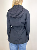 Tech Suiting Anorak Blazer with Zip Off Vest in Black - The Shoe Hive